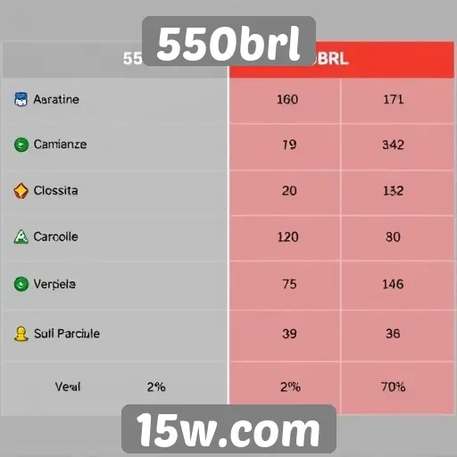 Comparativo entre 550brl e concorrentes do setor
